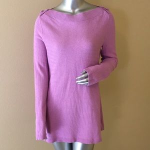 TALBOTS BASKET WEAVE SWEATER - SOLID LILAC